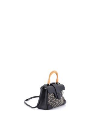  Mini Saigon Top Handle Bag Coated Canvas with Leather