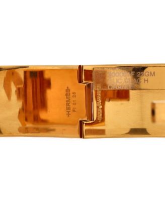 Wide Clic Clac H Bracelet Metal and Enamel