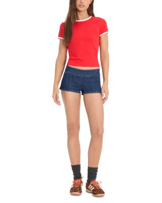 Denim Micro Shorts in Indigo1169