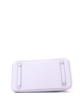 Birkin 30 Handbag Blue Clemence with Palladium Hardware