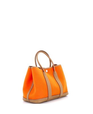 30 Garden Party Tote Toile and Leather