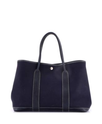 36 Garden Party Tote Toile and Leather