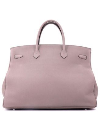 Birkin 40 Handbag Grey Togo with Palladium Hardware