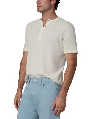 Short Sleeve Linen & Cotton Henley