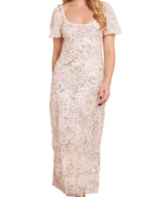 Dream Garland Puff Sleeve Ankle Gown