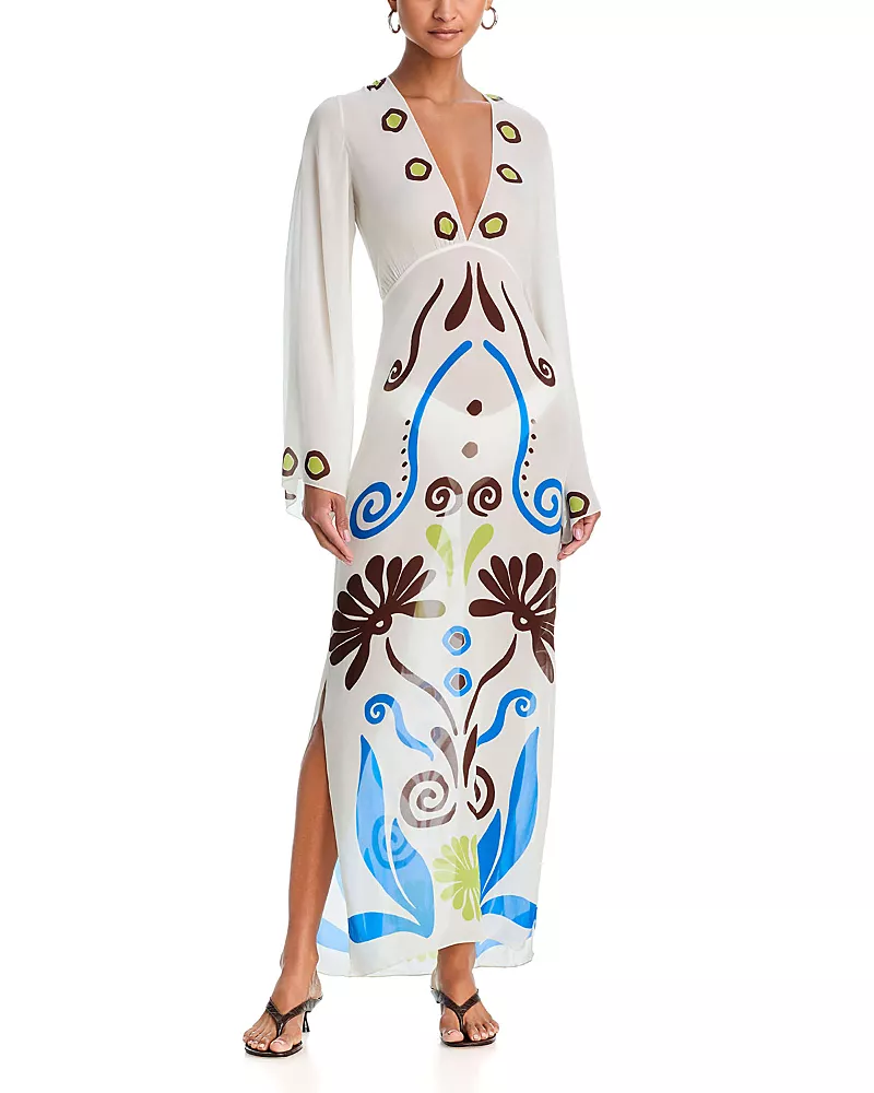 Cala de la Cruz Aysha Swim Cover-Up Kaftan