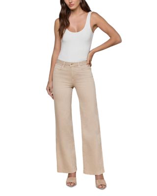 Scottie High Rise Wide Leg Jeans in Biscuit