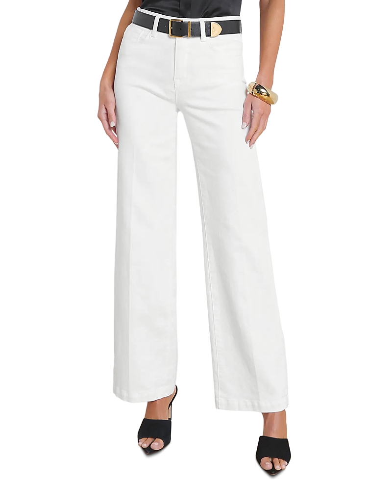 L'Agence Scottie High Rise Wide Leg Jeans in Blanc
