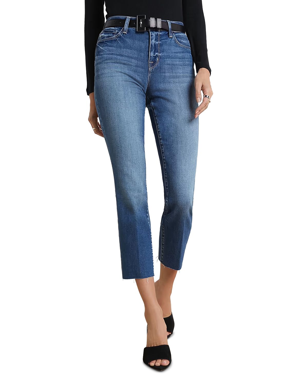 L'Agence Sada High Rise Cropped Slim Leg Jeans