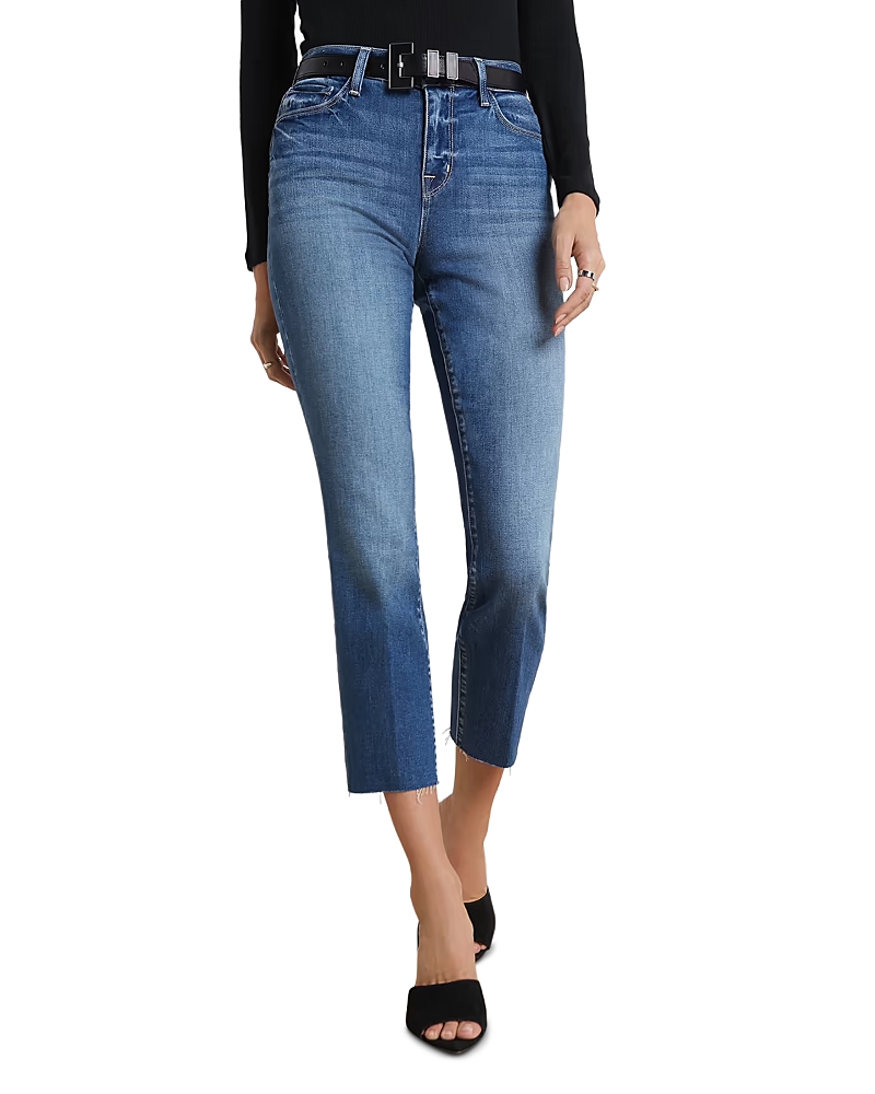 L'Agence Sada High Rise Cropped Slim Leg Jeans in Cambridge