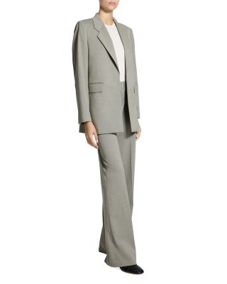 Relaxed Slash Wool Blend Blazer