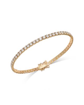 Bloomingdale's Fine Collection Certified Lab Grown Diamond Tennis Bracelet in 14K Yellow Gold