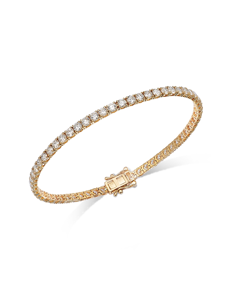 Bloomingdale's Fine Collection Certified Lab Grown Diamond Tennis Bracelet in 14K Gold, 5.0 tcw