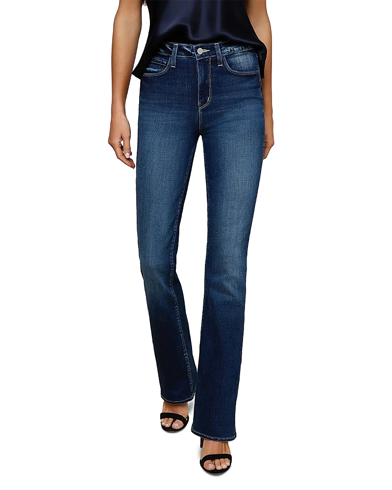 L'Agence Selma Sleek High Rise Baby Bootcut Jeans in Columbia