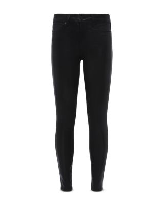 Marguerite Coated High Rise Skinny Jeans in Black Coated