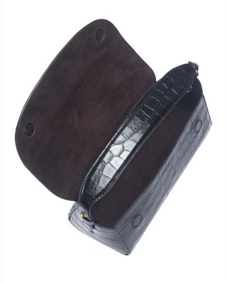 Sabrina Croc-Embossed Leather Mini Top-Handle Bag