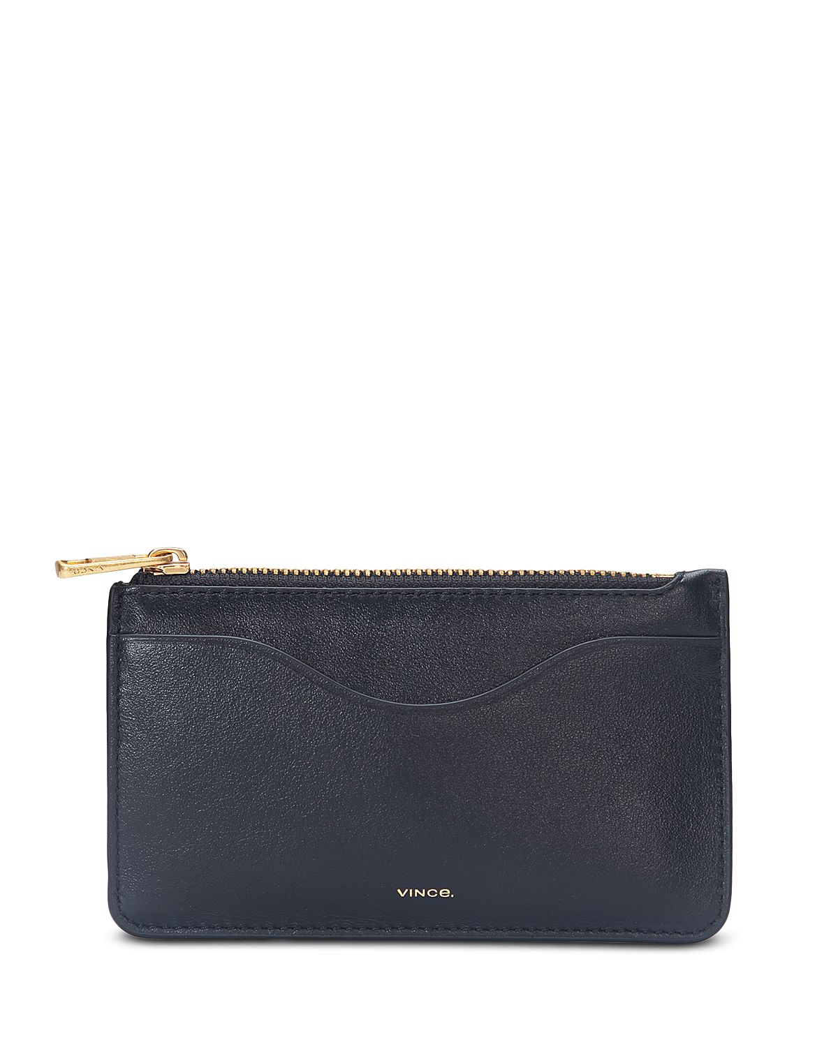 Vince Leather Zip-Top Card Case