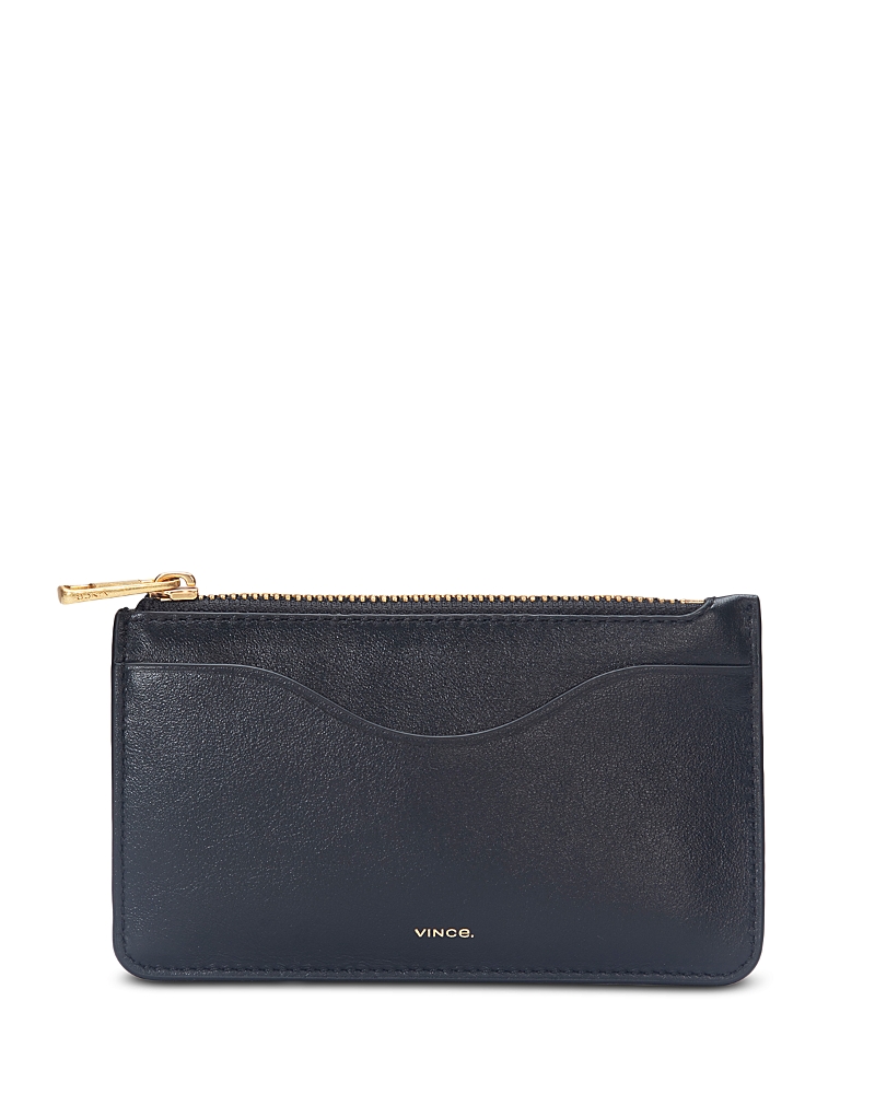 Vince Leather Zip-Top Card Case