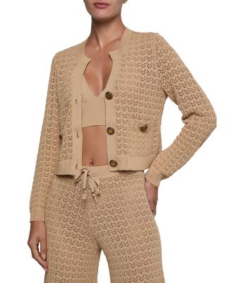 Orla V Neck Cardigan & Gaelle Pointelle Knit Pants