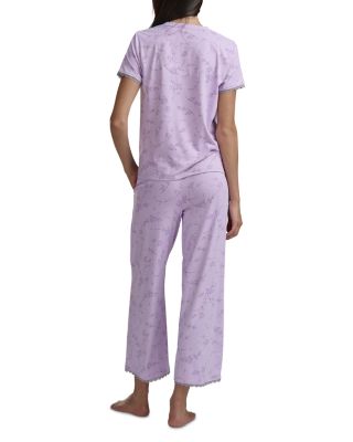 Short Sleeve Cropped Pajama Set