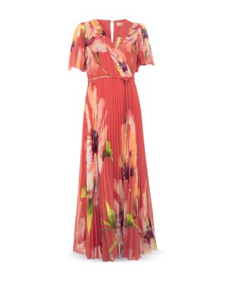 Abigail Pleated Print Maxi Dress