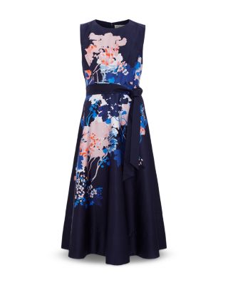 Natalya Fit and Flare Floral Printed Midi Dress 