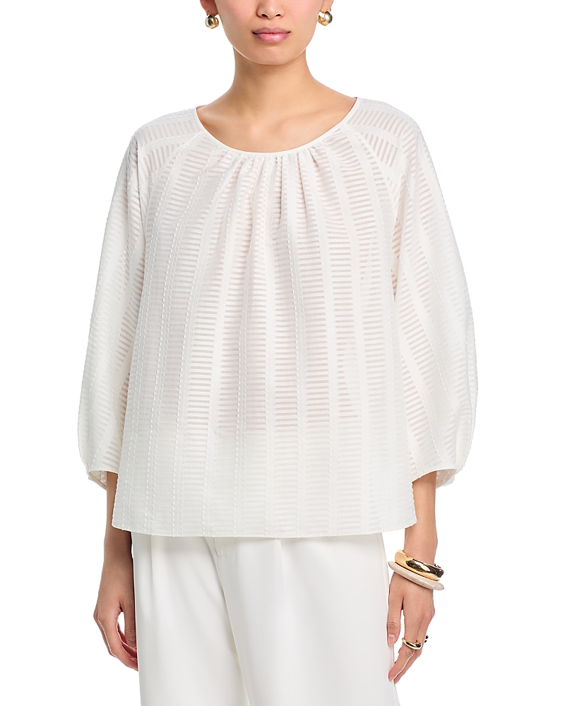 Lafayette 148 New York Blouson Sleeve Oversized Blouse