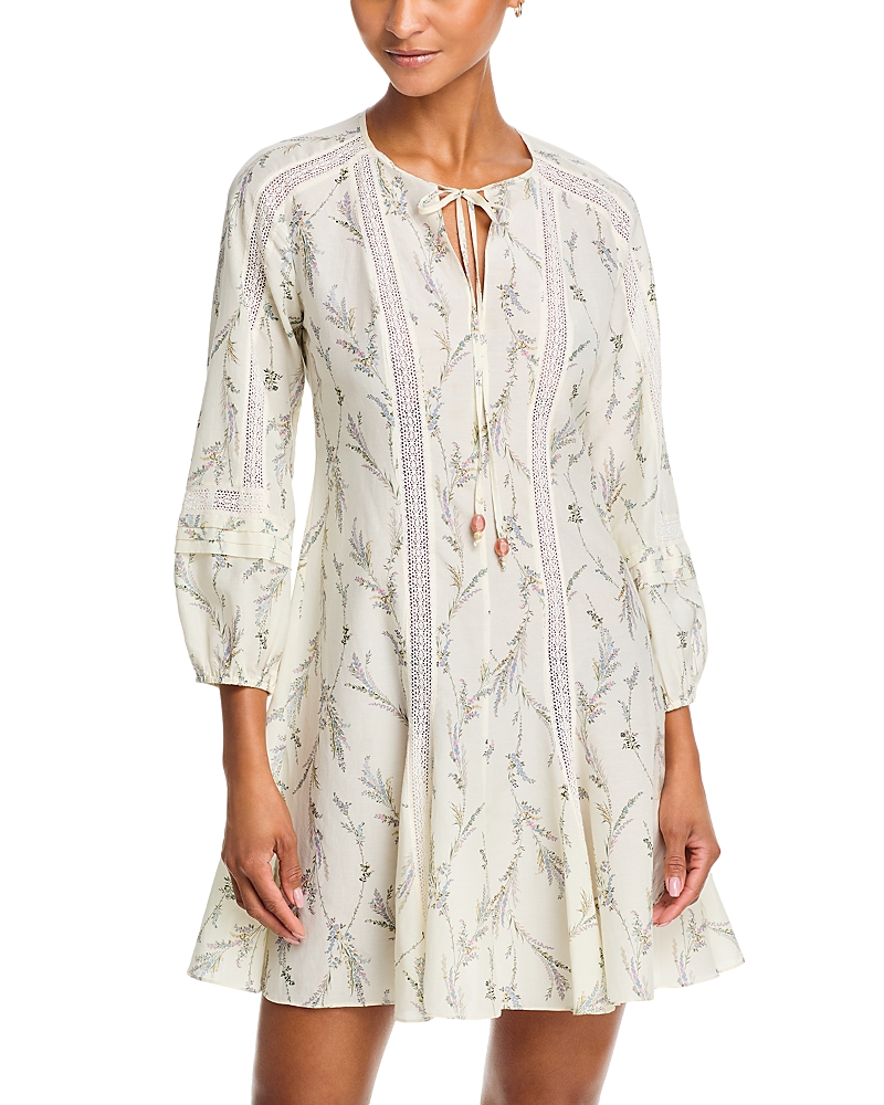 Veronica Beard Ollian Lace Inset Mini Dress