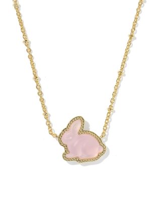Bunny Pendant Necklace, 19"
