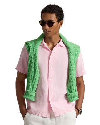 Classic Fit Short-Sleeve Linen Camp Shirt