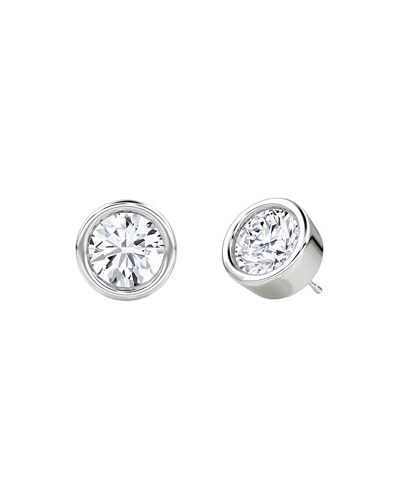 Vrai Bezel Solitaire Stud in 14K Yellow Gold, 2.0ctw Round Brilliant Lab Grown Diamond · OS