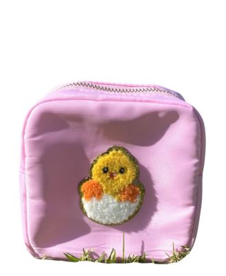 Girls' Nylon Pouch with Easter Patches, Small