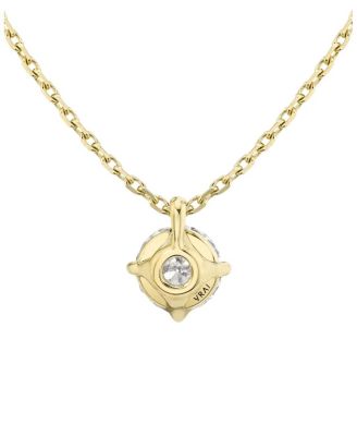 Solitaire Pendant in 14K Gold, 2ctw Round Brilliant Lab Grown Diamond