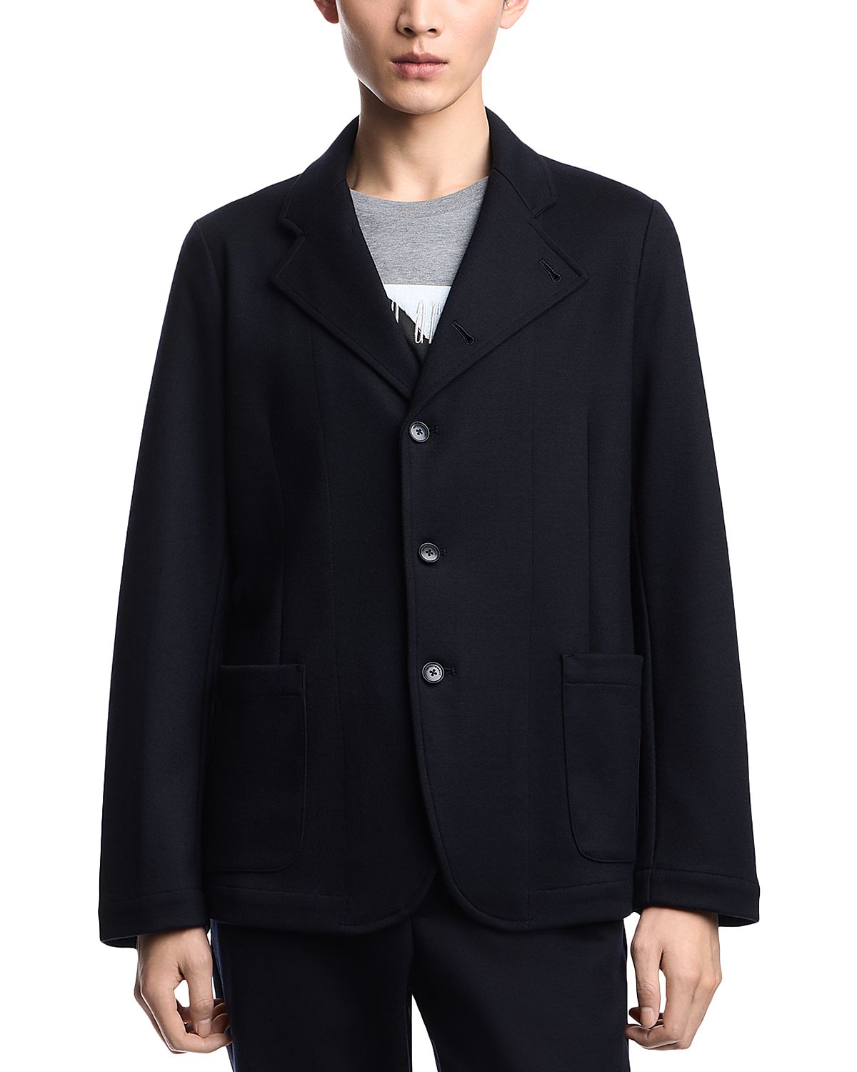 Emporio Armani Regular Fit Asymmetrical Blazer
