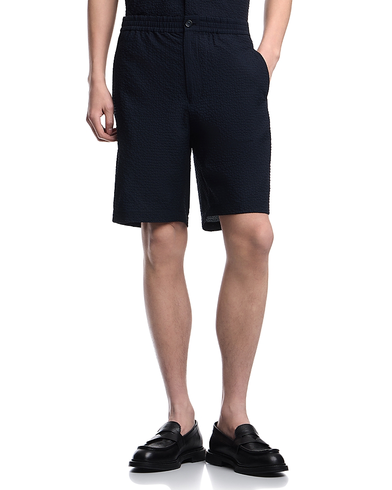 Emporio Armani Bermuda Regular Fit Seersucker Shorts