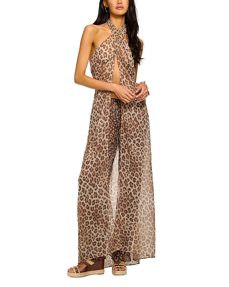 Ramy Brook Leopard Convertible Dress Cover Up