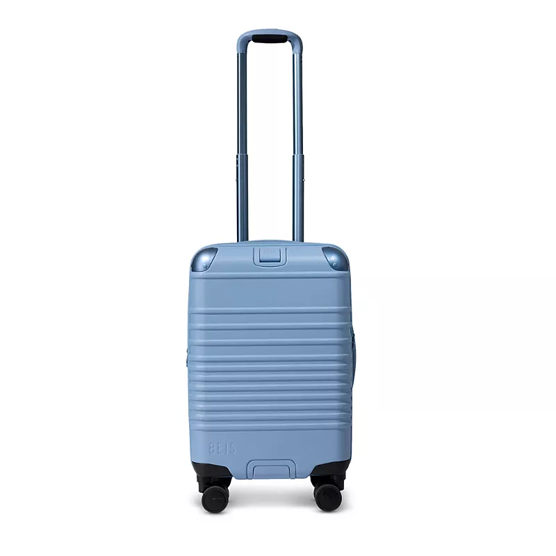 BEIS The Hybrid Carry-On Roller Suitcase in Dusty Blue