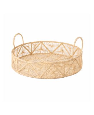  Large Round Tray with Handles