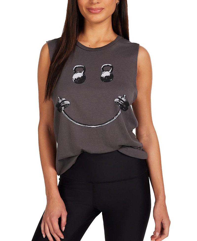 Lauren Moshi Kerry Barbell Happyface Tee