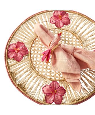  Hibiscus 3D Placemat - Set of 2