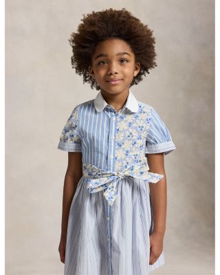 Girls' Cotton Poplin Fun Shirtdress - Little Kid