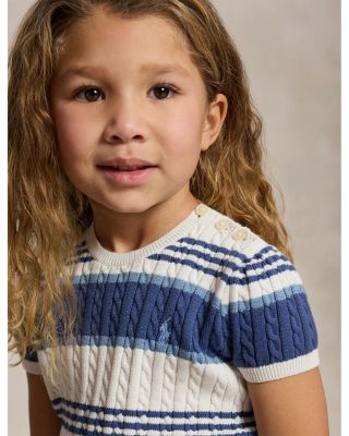 Girls' Striped Cable Sweater & Skirt Set - Little Kid