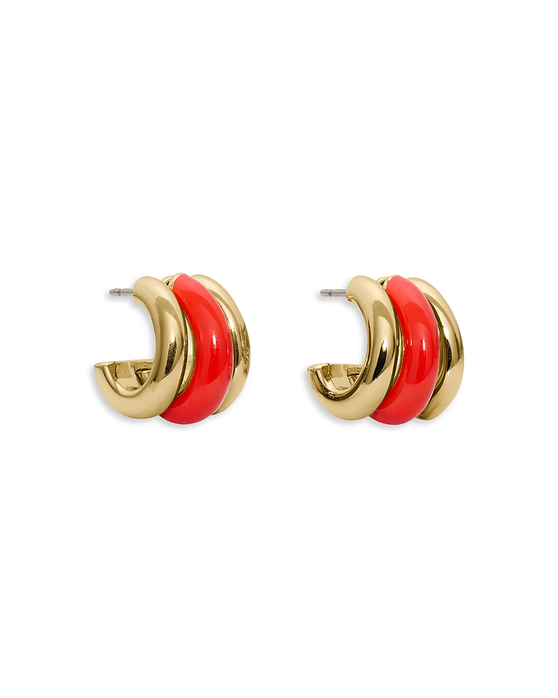 kate spade new york Tiny Twinkles Triple Row Huggie Hoop Earrings