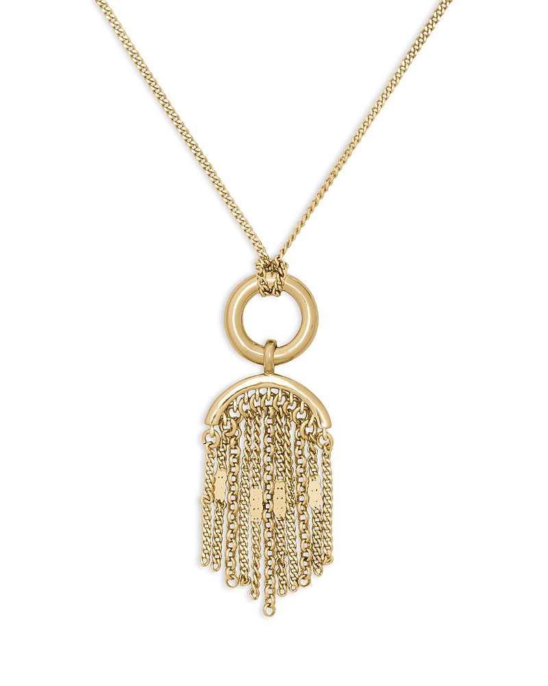 kate spade new york Chain Reaction Chain Tassel Pendant Necklace, 16