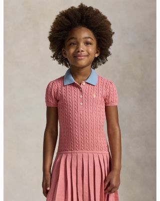Girls' Mini Cable Cotton Sweater Dress - Little Kid