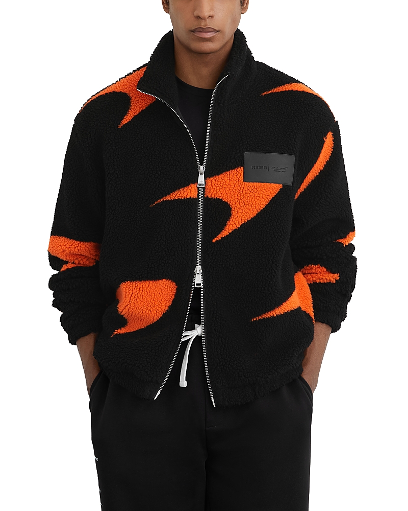Reiss x McLaren Unisex Black Papaya Speedmark Jacket
