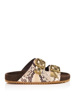 Women's Urchin Embossed Check Slide Sandals