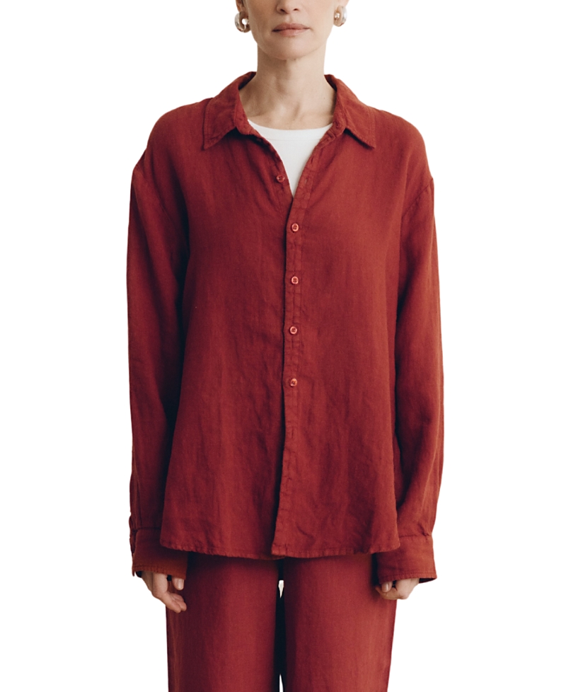 Vir Vita Cecile Oversized Linen Shirt