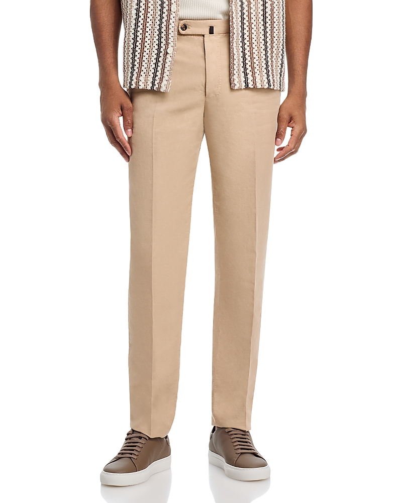 Slowear Incotex Regular Fit Linen & Cotton Garment-Dyed Chinolino Pants