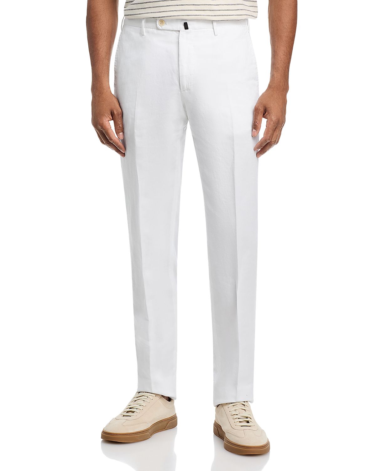 Slowear Incotex Regular Fit Linen & Cotton Garment-Dyed Chinolino Pants